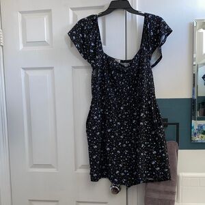 Derek Heart Black Floral Romper
